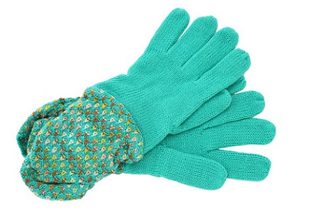 BCBGeneration Illusion Stripe Mint Turquoise Blue gloves-ishops